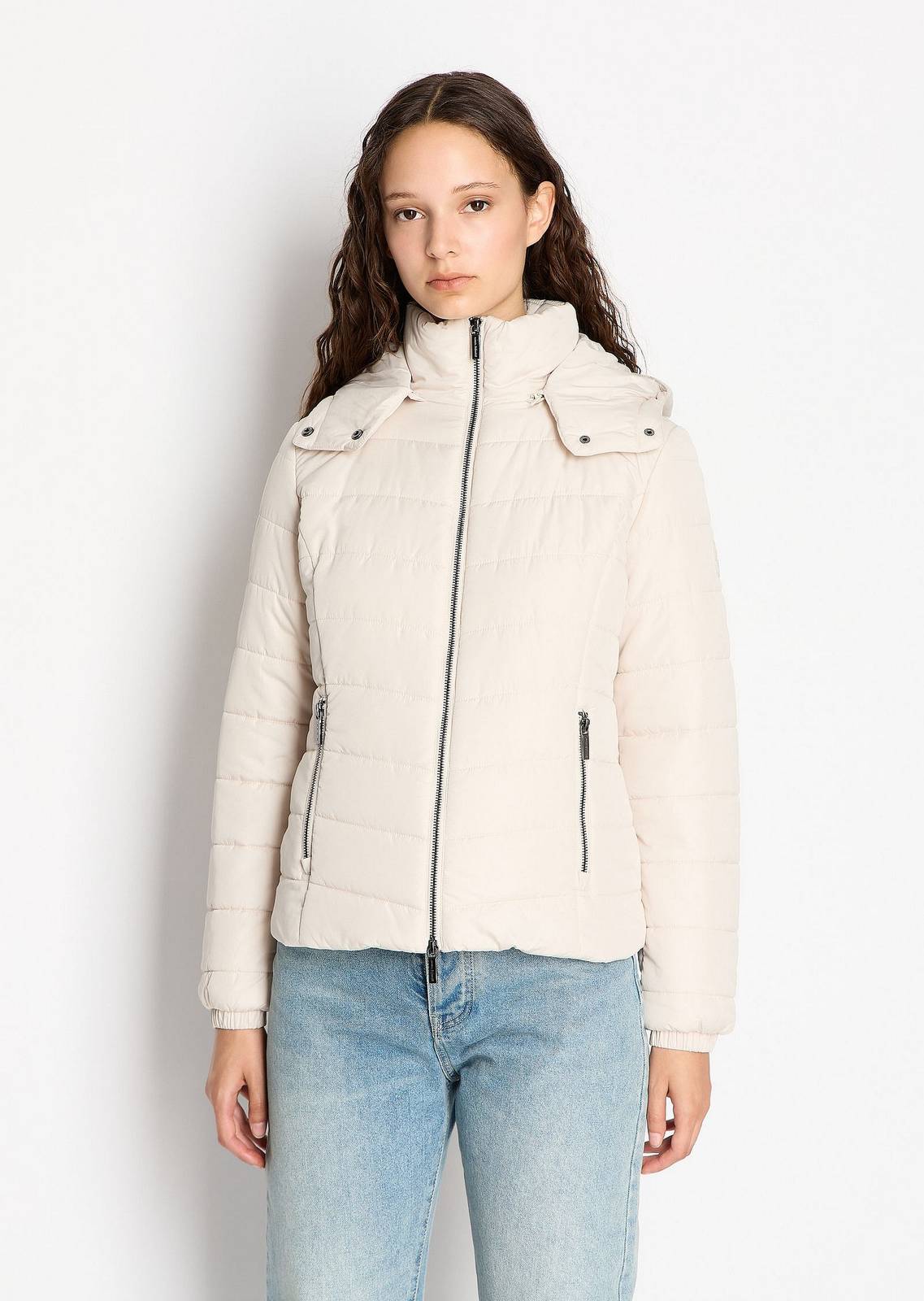 ARMANI EXCHANGE Veste matelassée à capuche Femme blanc Photo 2
