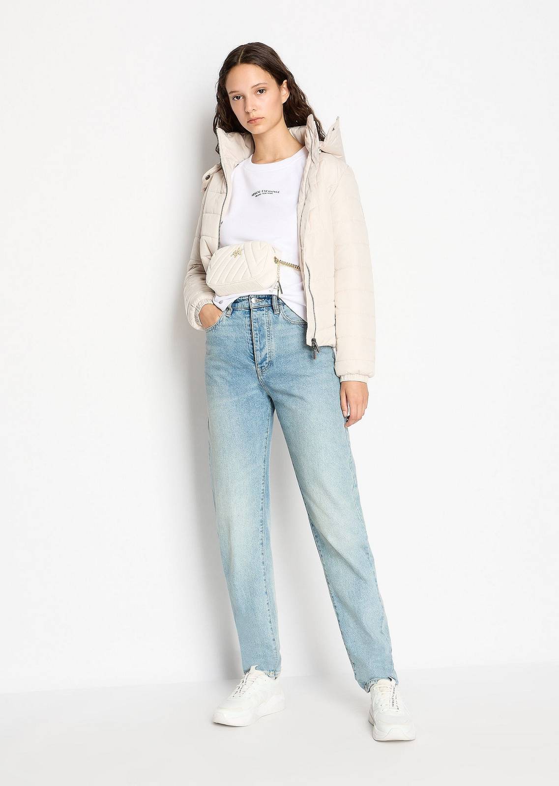 ARMANI EXCHANGE Veste matelassée à capuche Femme blanc Photo 4