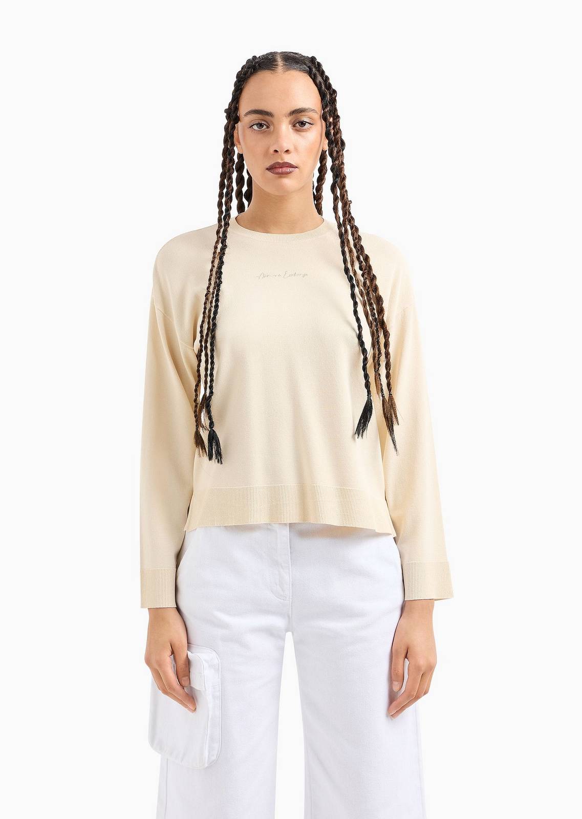 ARMANI EXCHANGE Pull - Pull avec logo Femme multicolor Photo 2