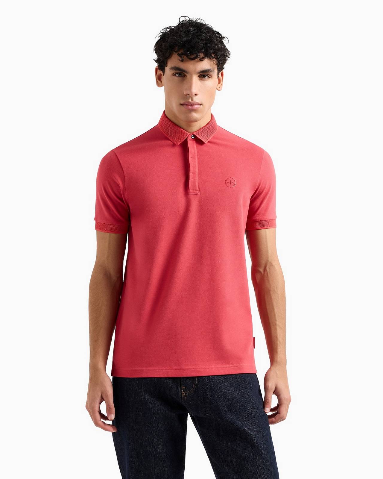 ARMANI EXCHANGE Polo avec logo Homme rouge Photo 2