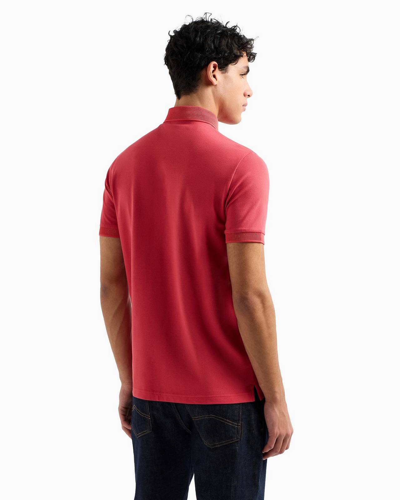 ARMANI EXCHANGE Polo avec logo Homme rouge Photo 3