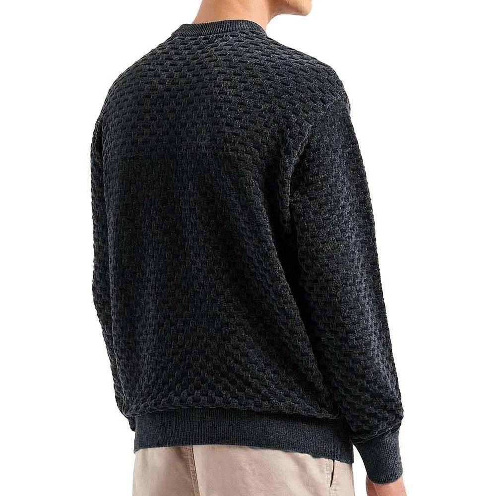 ARMANI EXCHANGE Col rond en jersey Homme bleu Photo 3