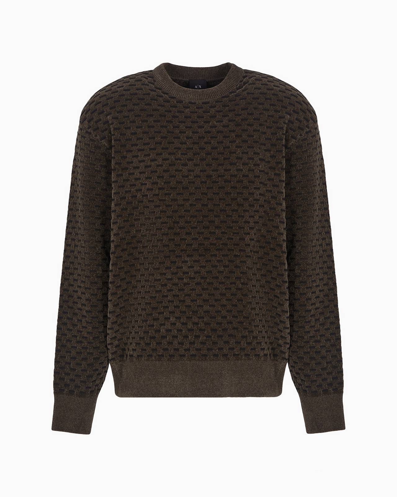 ARMANI EXCHANGE Col rond en jersey Homme vert