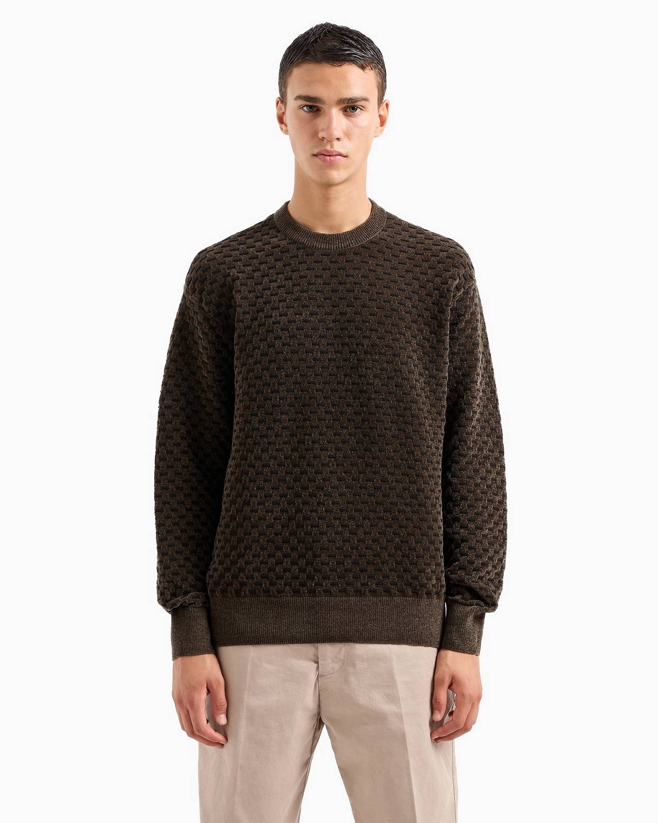 ARMANI EXCHANGE Col rond en jersey Homme vert Photo 2