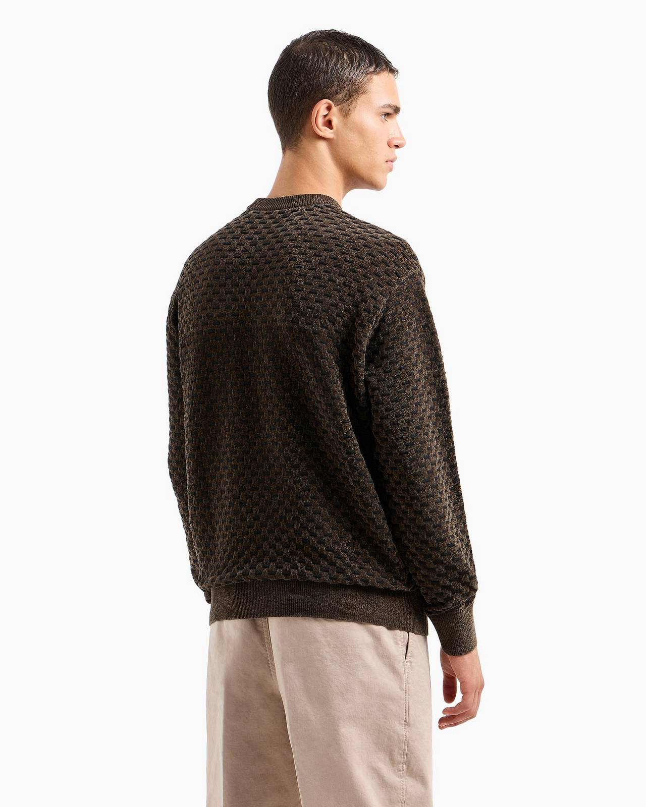 ARMANI EXCHANGE Col rond en jersey Homme vert Photo 3