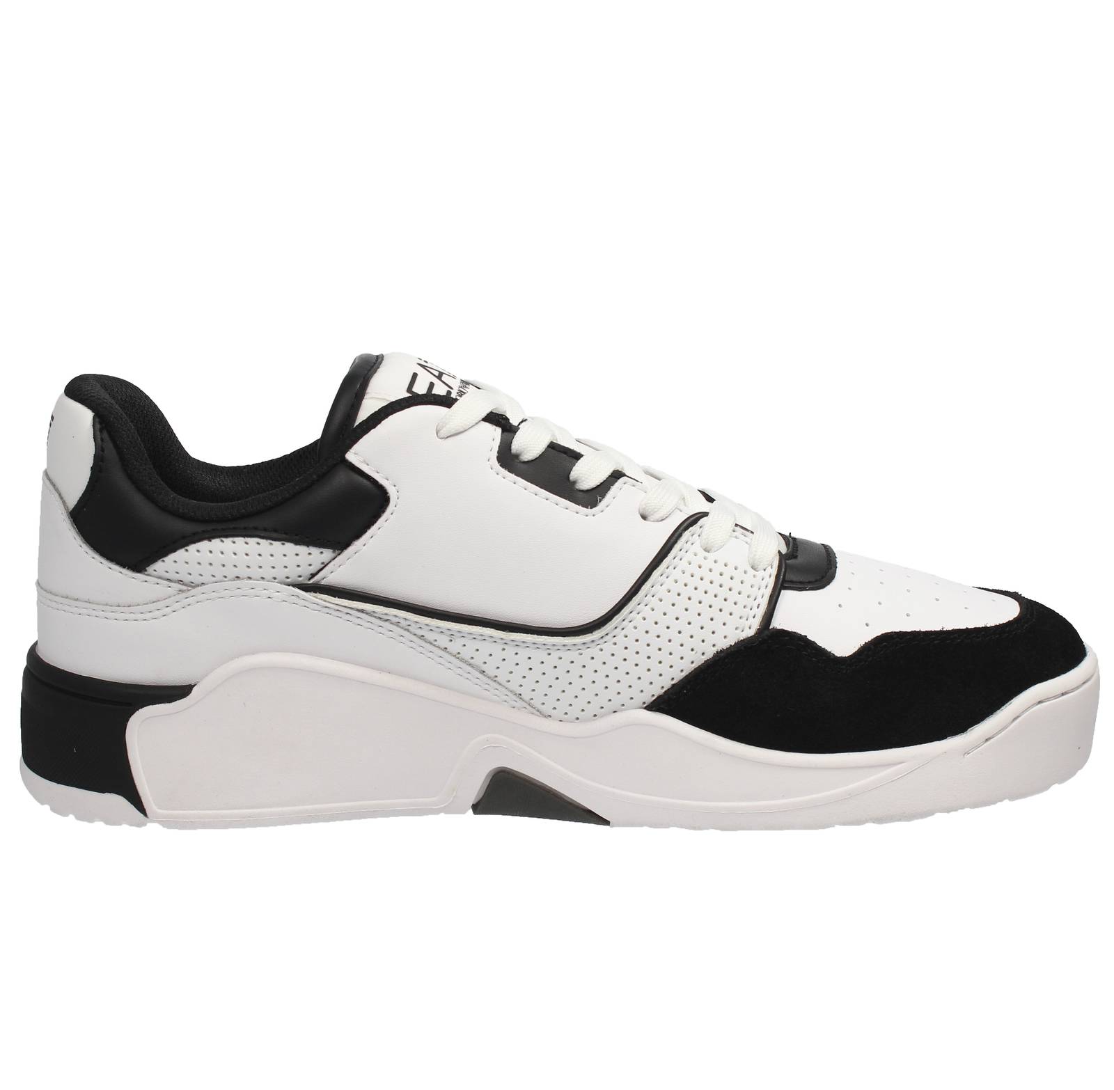 EA7 EMPORIO ARMANI Basket Low - Leather Sneakers Man white Photo 2