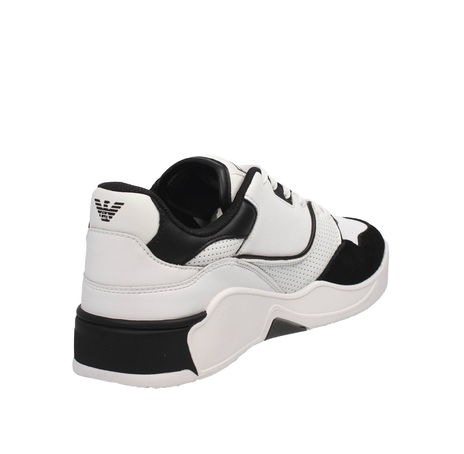 EA7 EMPORIO ARMANI Basket Low - Leather Sneakers Man white Photo 4
