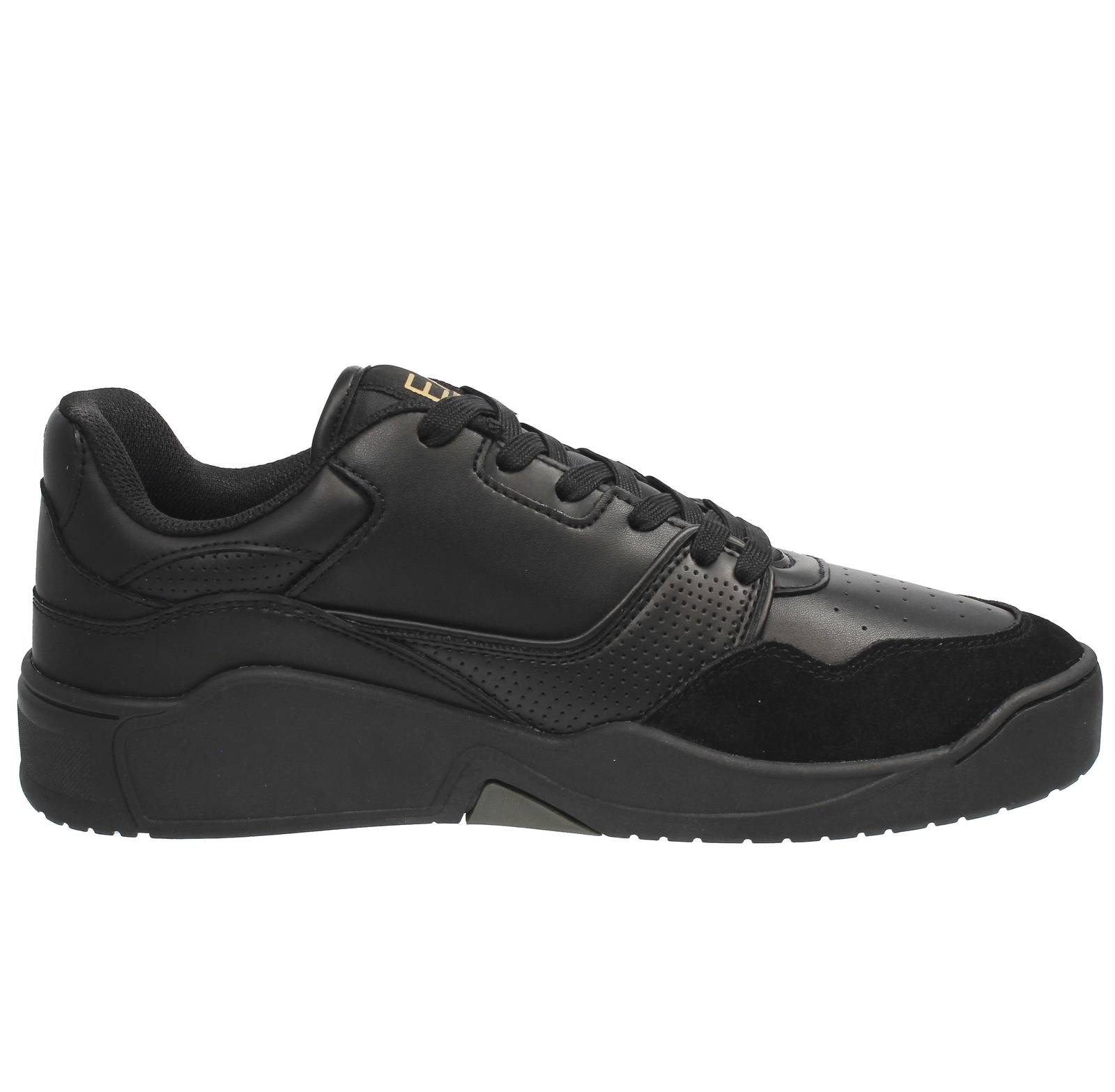 EA7 EMPORIO ARMANI Basket Low - Leather Sneakers Man black Photo 2