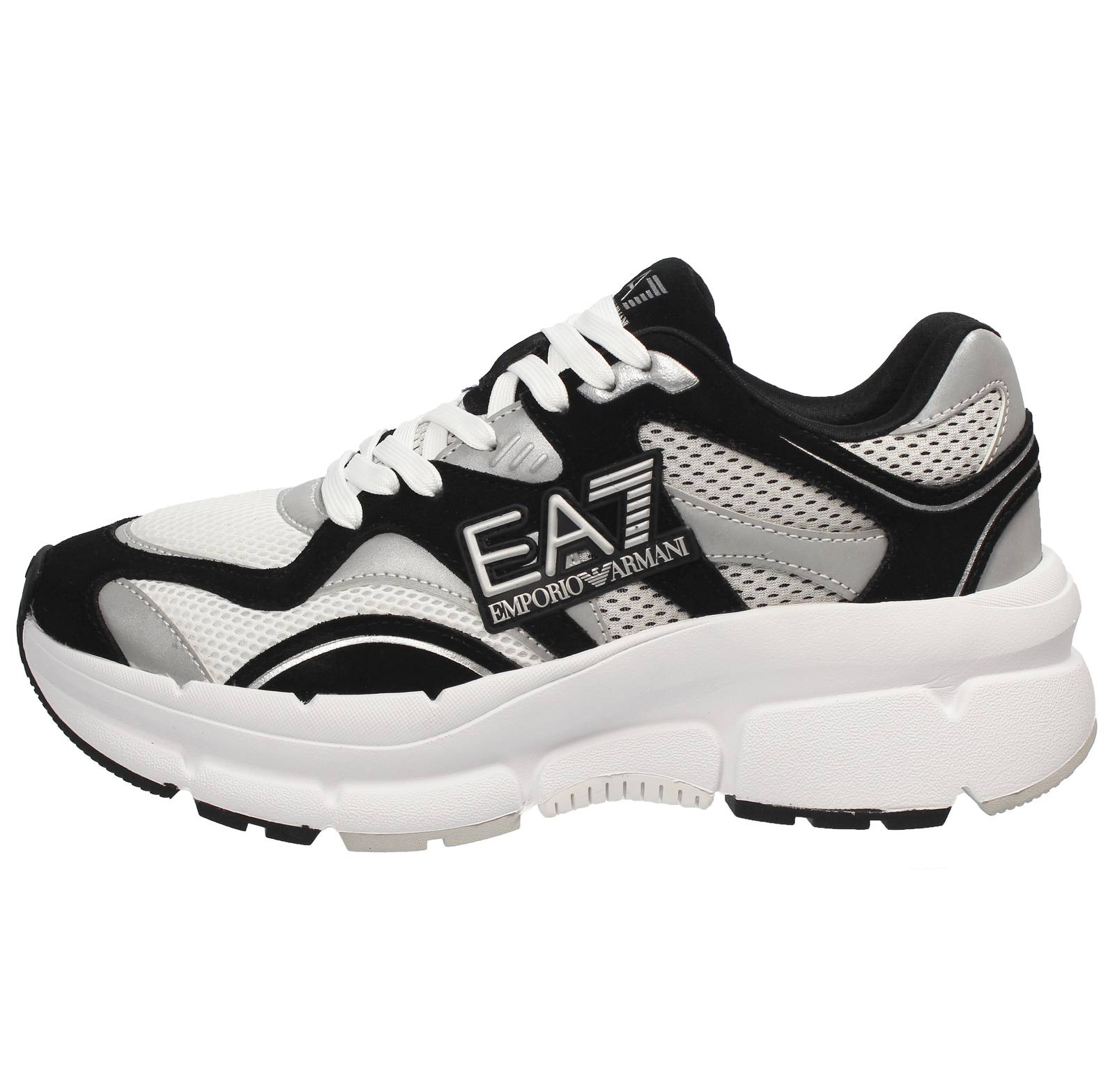 EA7 EMPORIO ARMANI Crave - Sneakers in Suede e mesh Uomo nero Foto 3