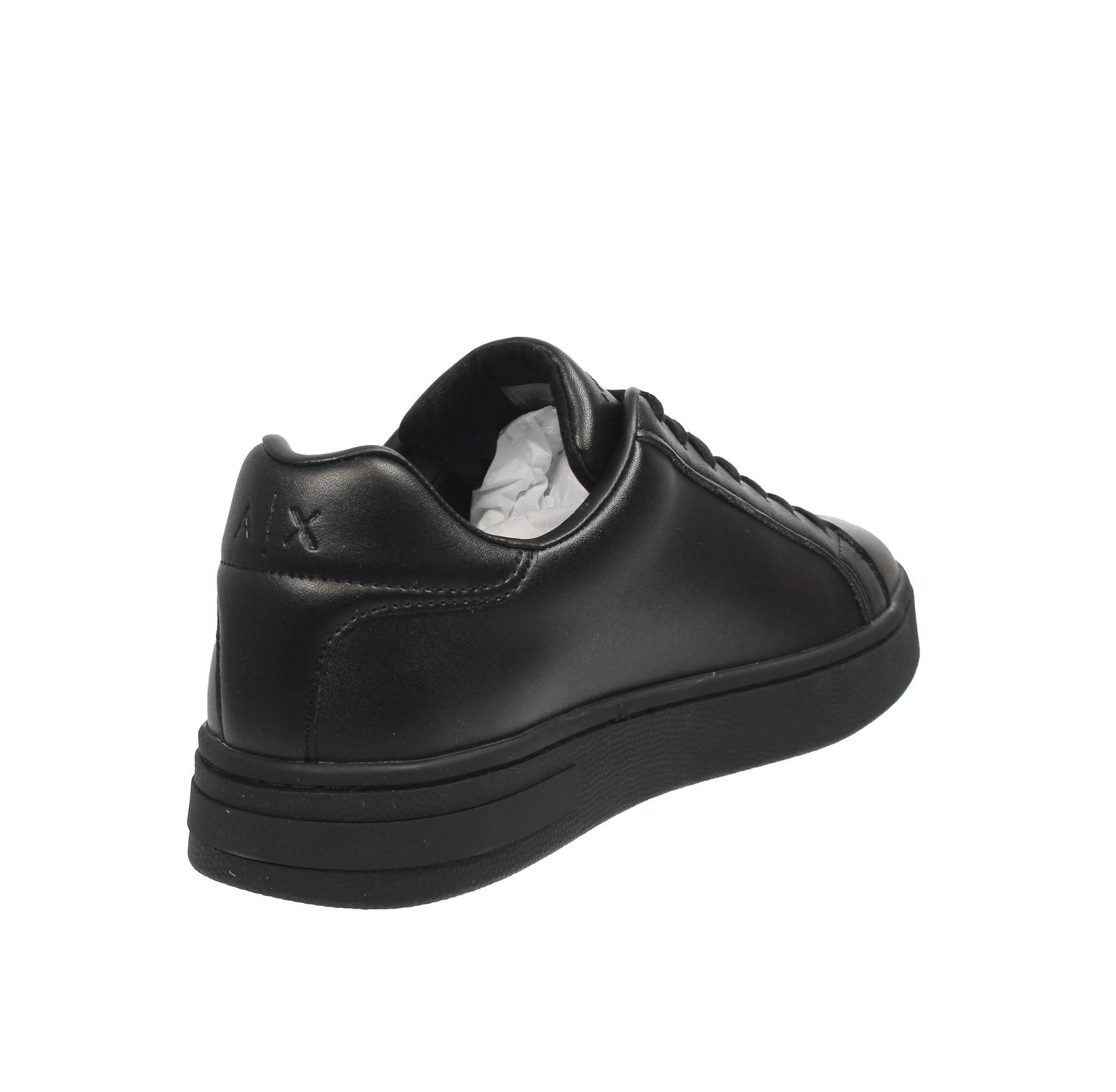ARMANI EXCHANGE Sneakers basses en cuir Homme noir Photo 4