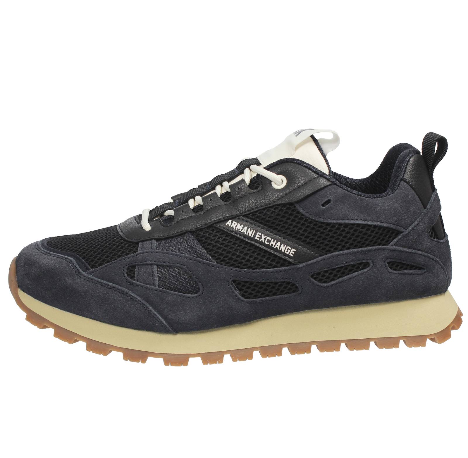 ARMANI EXCHANGE Low Suede Sneakers Man black Photo 3