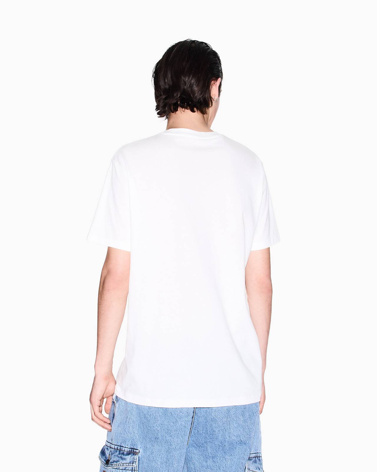 ARMANI EXCHANGE T-Shirt MC brodé Homme blanc Photo 3