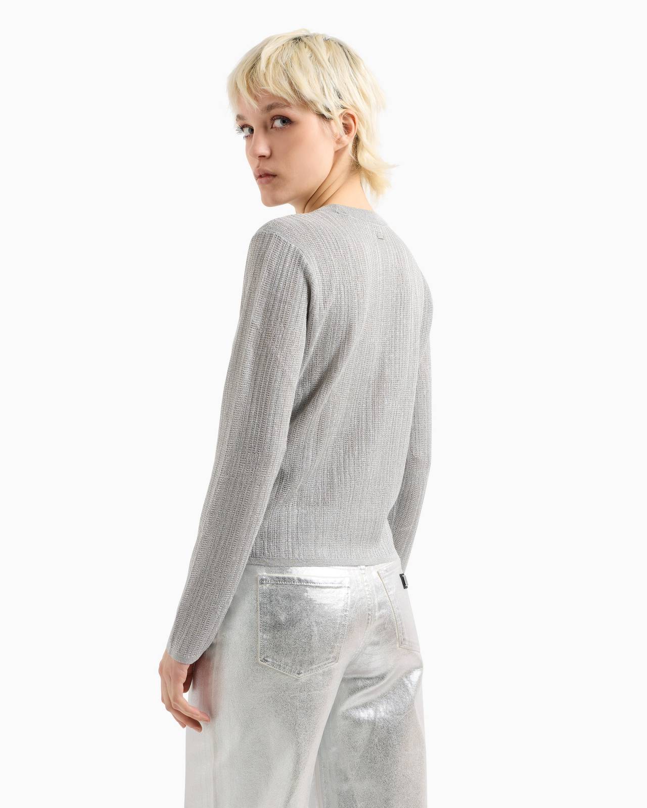ARMANI EXCHANGE maillot lurex Femme argent Photo 2