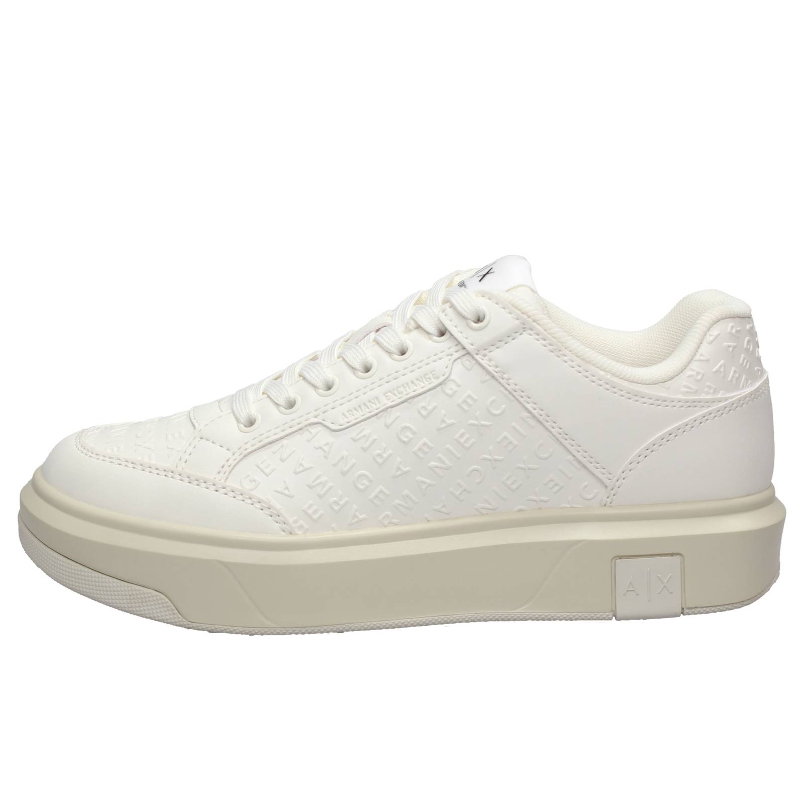 ARMANI EXCHANGE Oversize-Sneakers aus Leder Herren weiß Foto 3