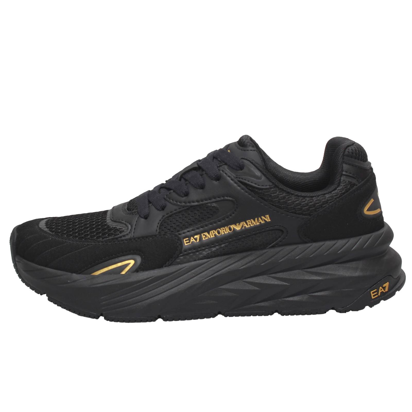 EA7 EMPORIO ARMANI Crusher Sonic - Sneakers con suola rialzata Uomo nero Foto 3