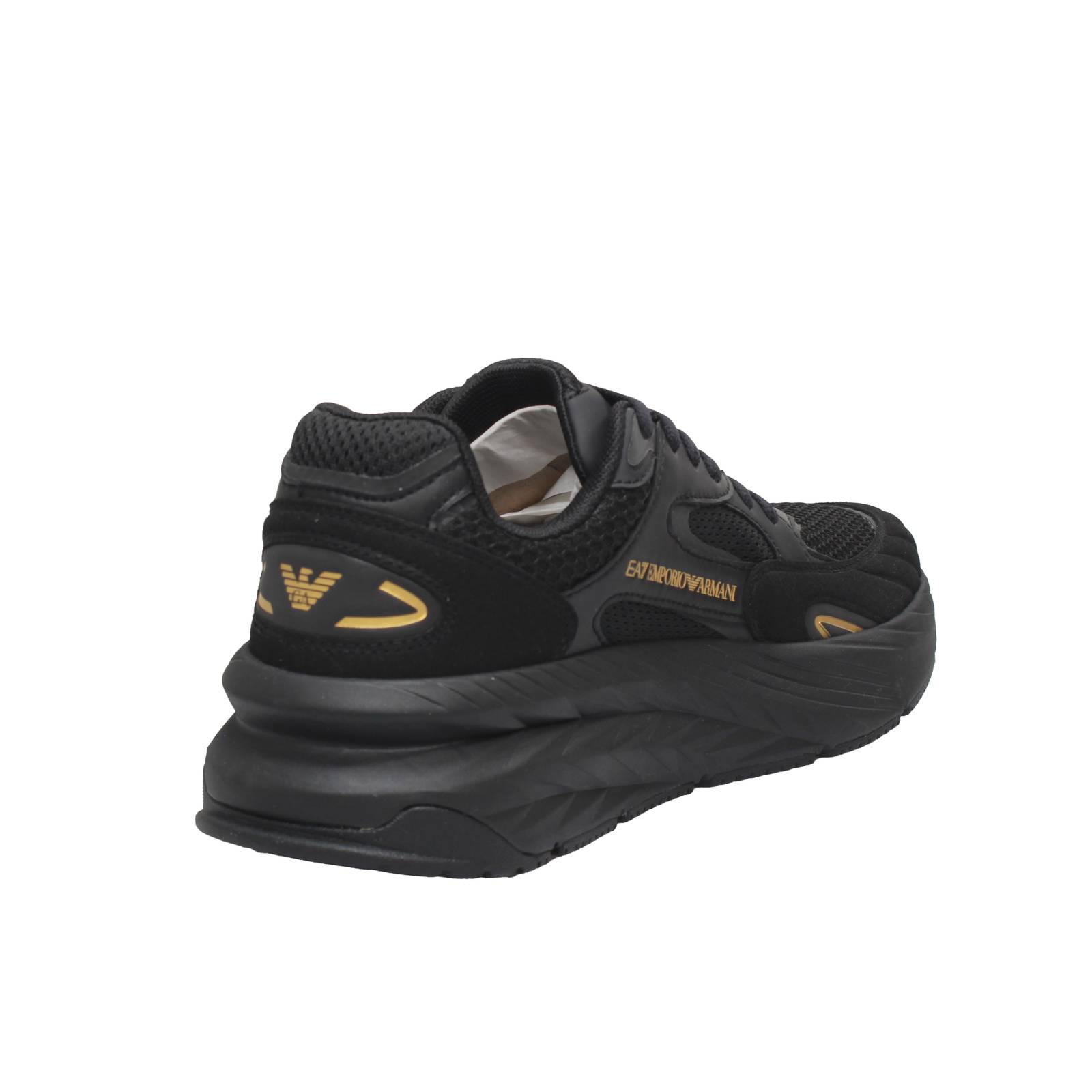 EA7 EMPORIO ARMANI Crusher Sonic - Sneakers con suola rialzata Uomo nero Foto 4