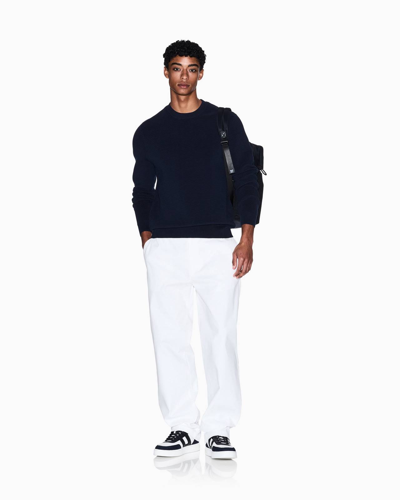 ARMANI EXCHANGE Jersey Homme bleu Photo 2