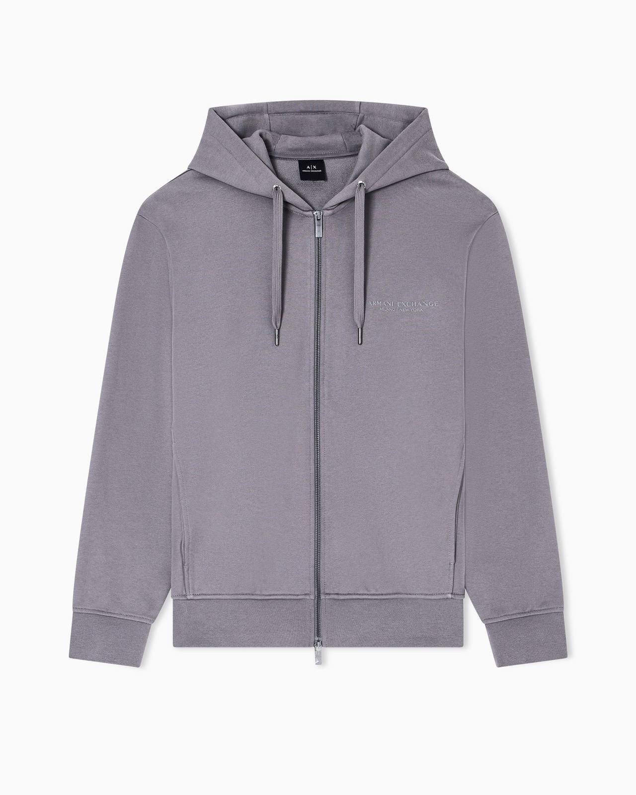 ARMANI EXCHANGE Icon Ful Zip Hoodie Homme gris