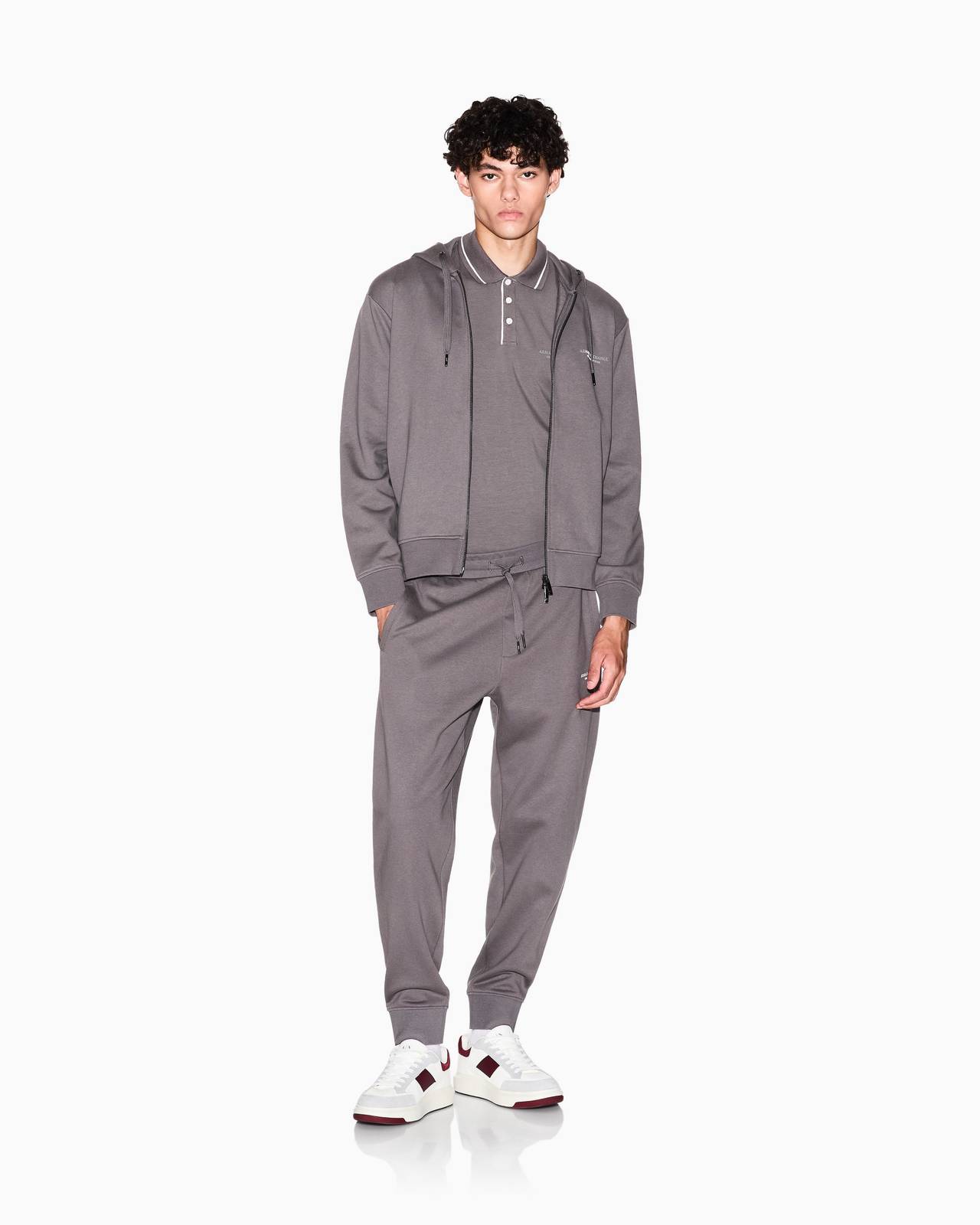 ARMANI EXCHANGE Icon Ful Zip Hoodie Homme gris Photo 2