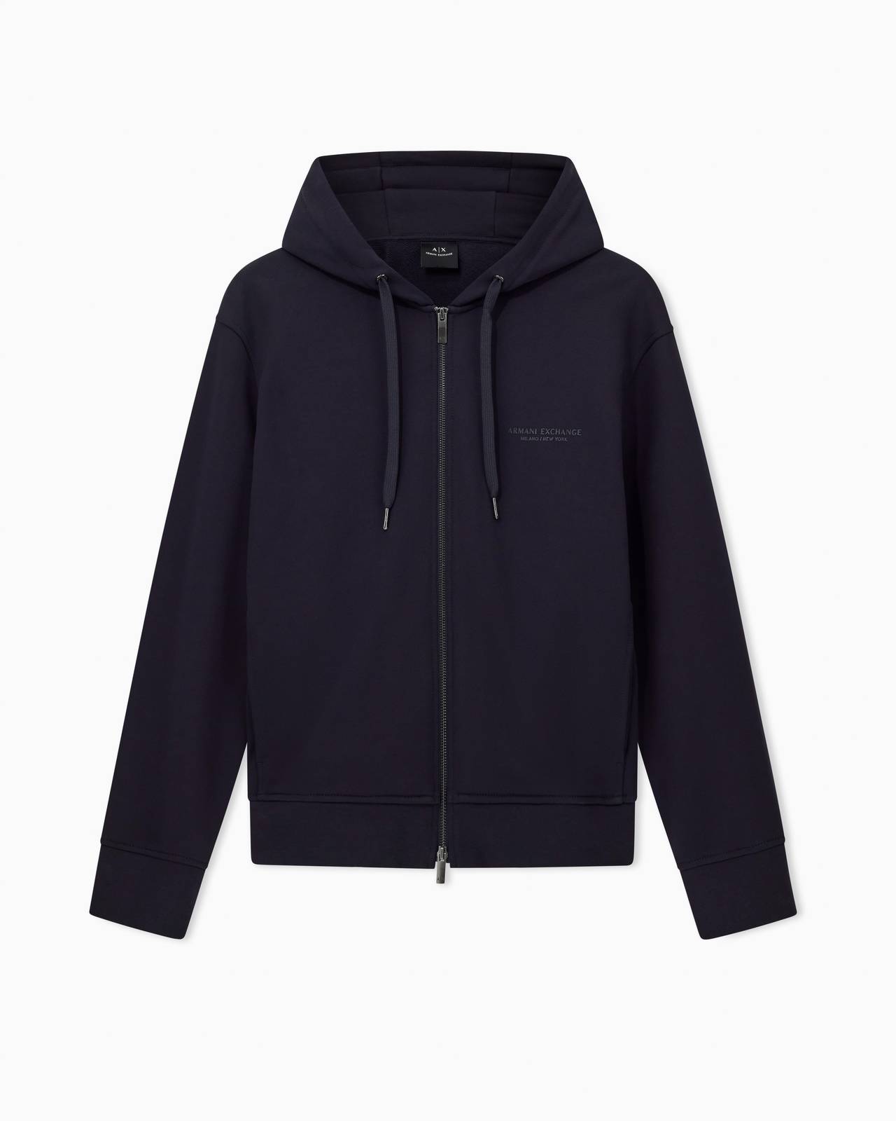 Armani Exchange Sweatshirt Icon Ful Zip Hoodie Blau - Größe XL Herrenbekleidung