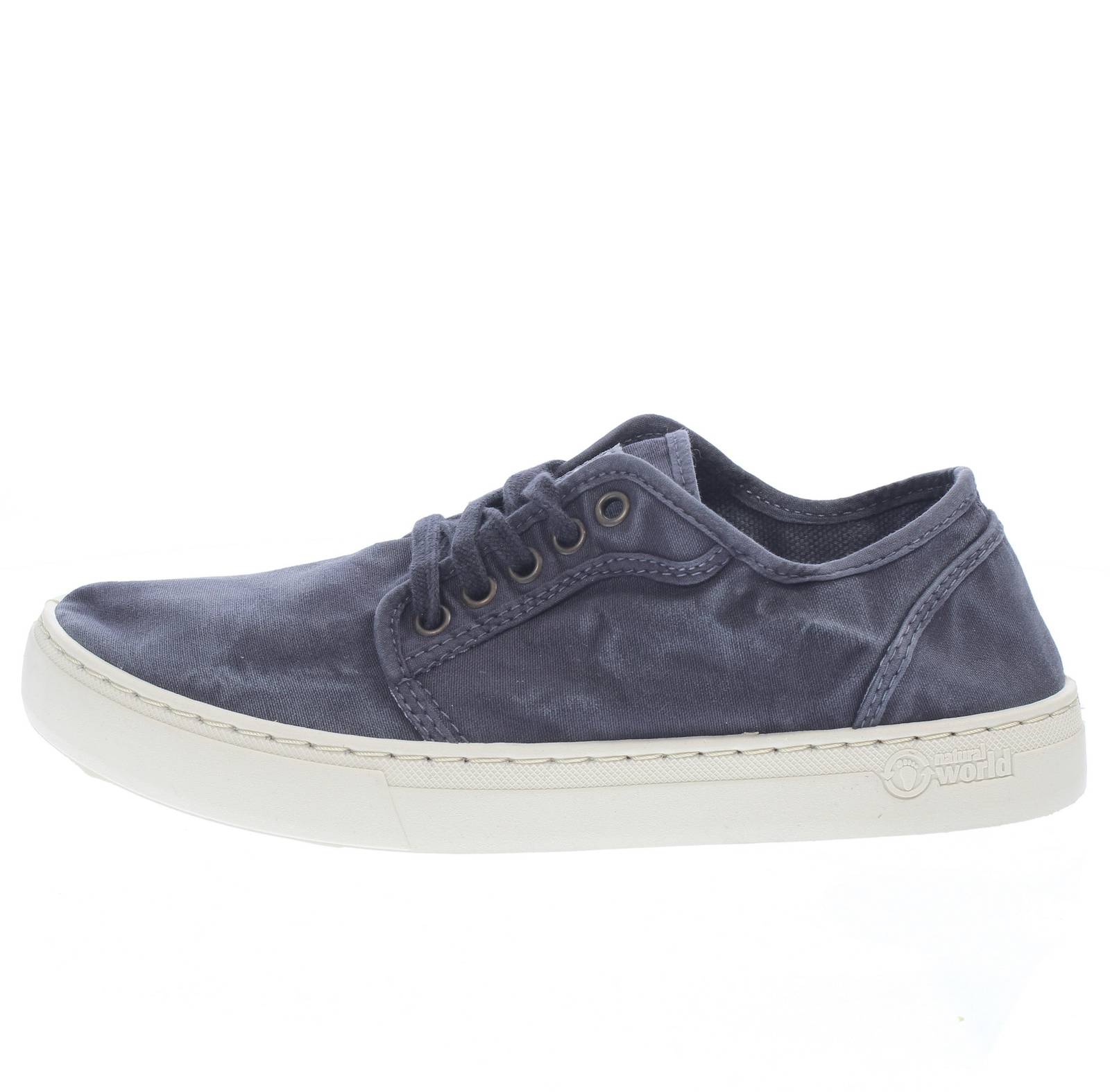NATURAL WORLD Old Narciso - Low-top fabric sneakers Man blue Photo 3