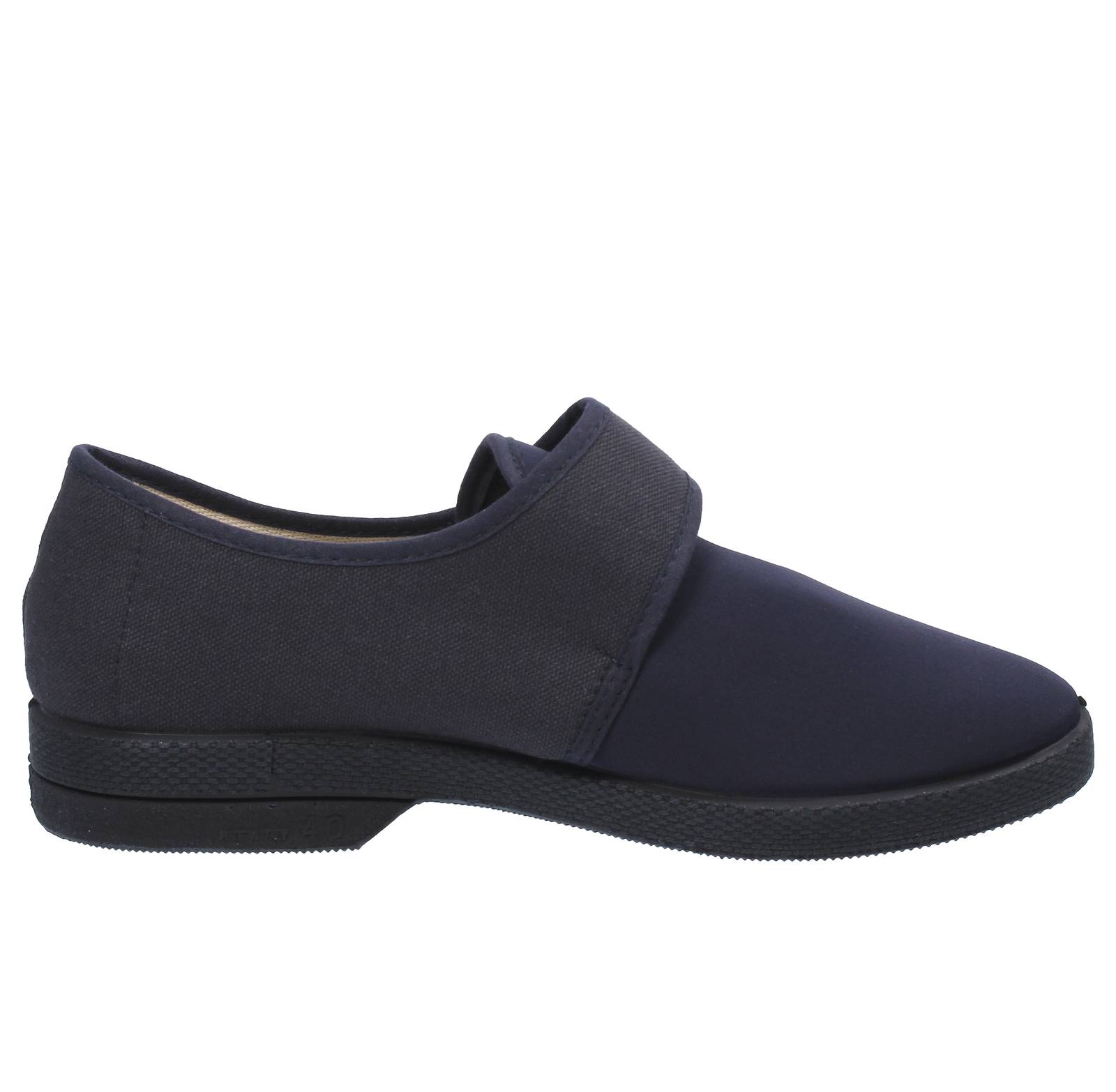 GREEN LIFE Pantoffeln aus Segeltuch mit Riemen Herren blau Foto 2