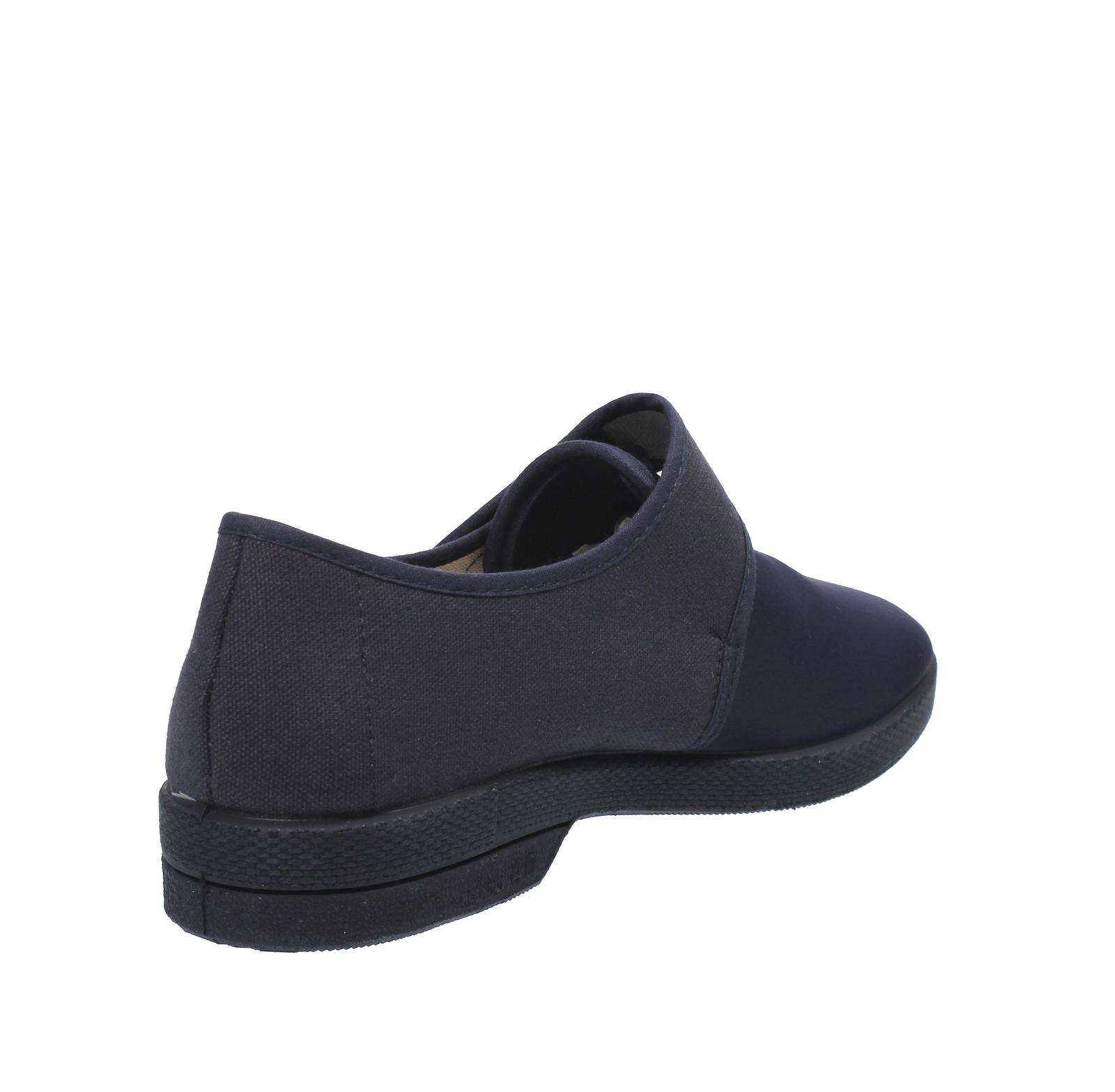 GREEN LIFE Pantoffeln aus Segeltuch mit Riemen Herren blau Foto 4