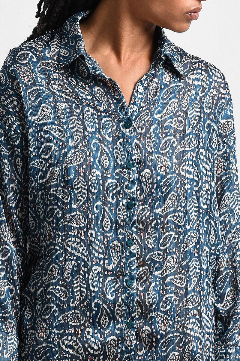 MOLLY BRACKEN Chemisier à imprimé paisley Femme bleu Photo 3