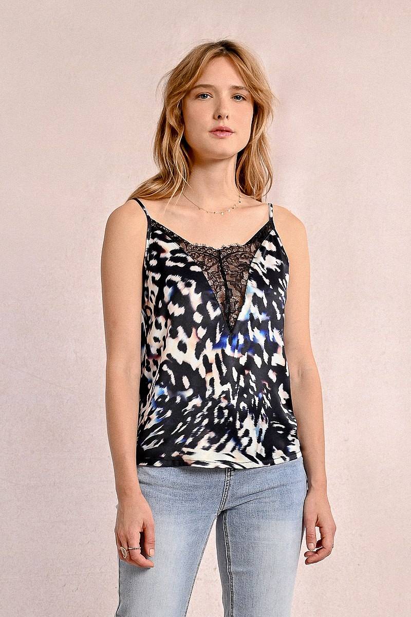 MOLLY BRACKEN Gewebtes Damen-Camisole Damen schwarz