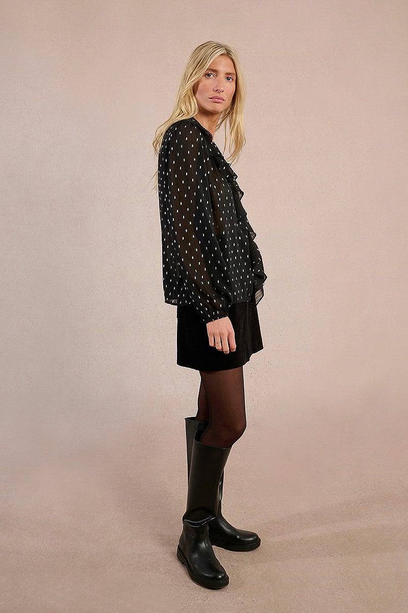 MOLLY BRACKEN haut tissé pour dames Femme noir Photo 5