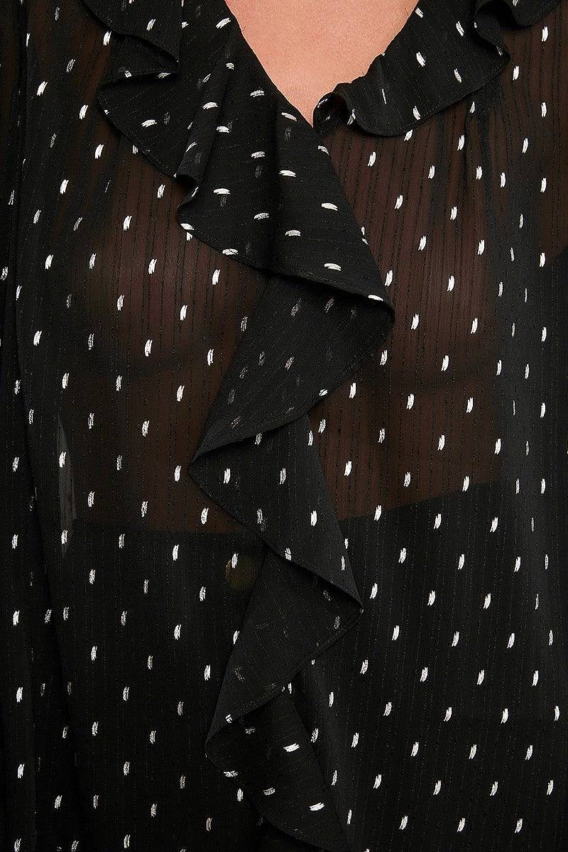 MOLLY BRACKEN haut tissé pour dames Femme noir Photo 3