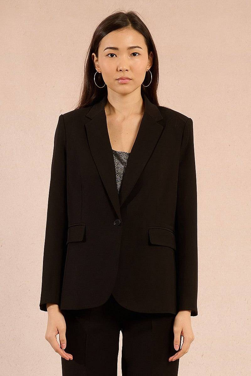 MOLLY BRACKEN blazer tissé pour dames Femme noir Photo 1