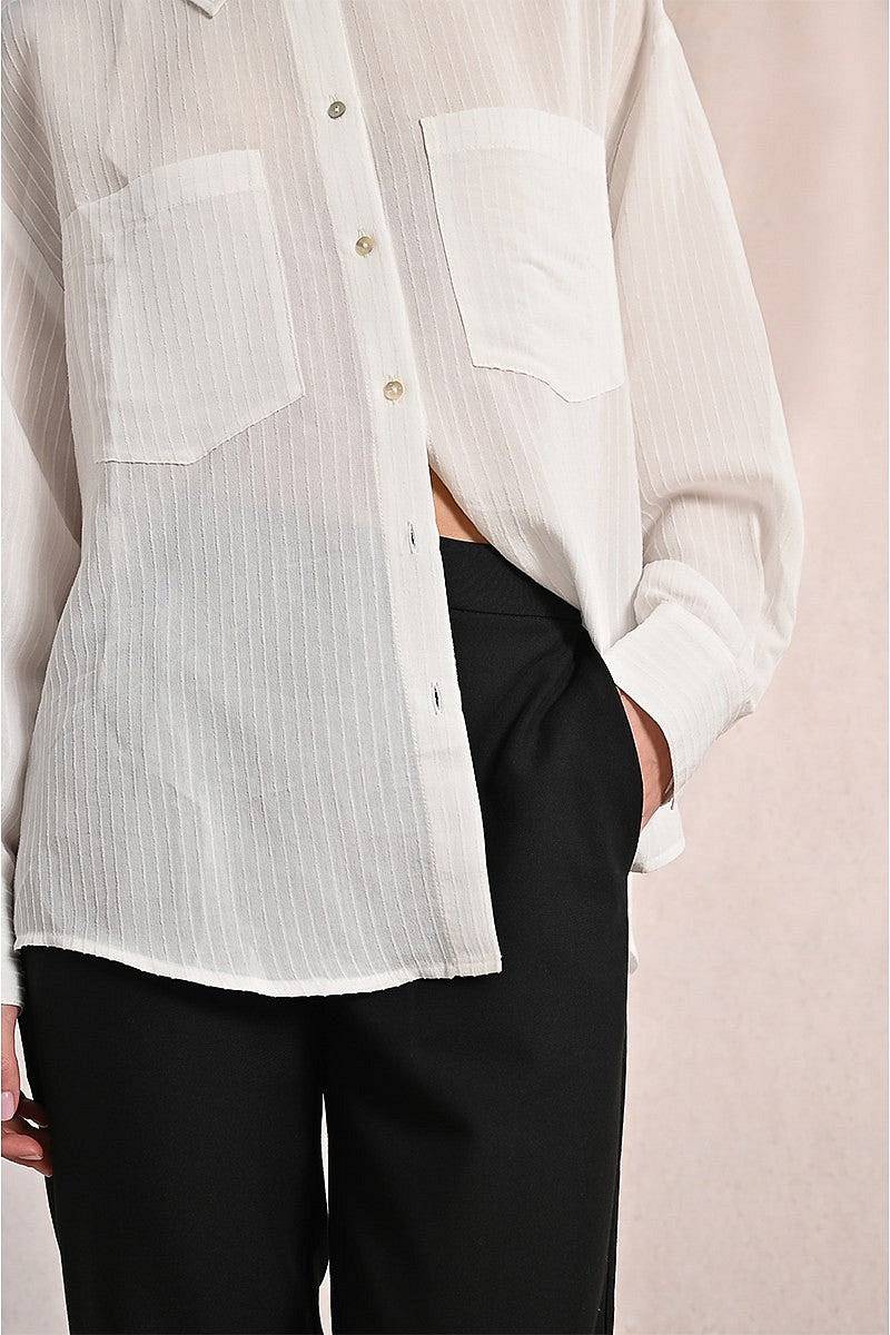 MOLLY BRACKEN Damen-Web-Shirt Damen weiß Foto 4