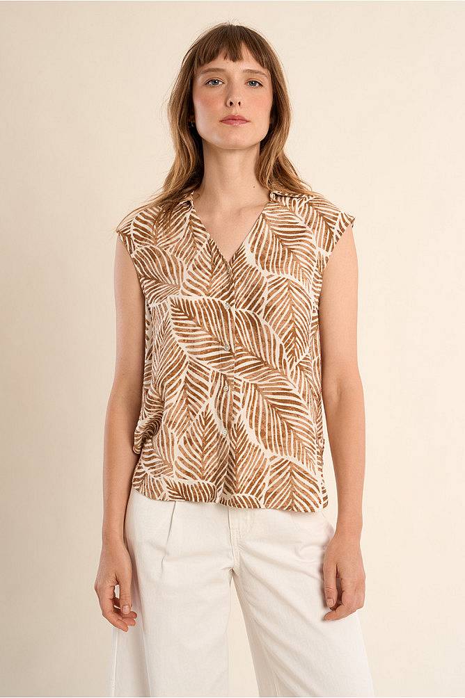 MOLLY BRACKEN Ladies Woven shirt Woman brown Photo 2