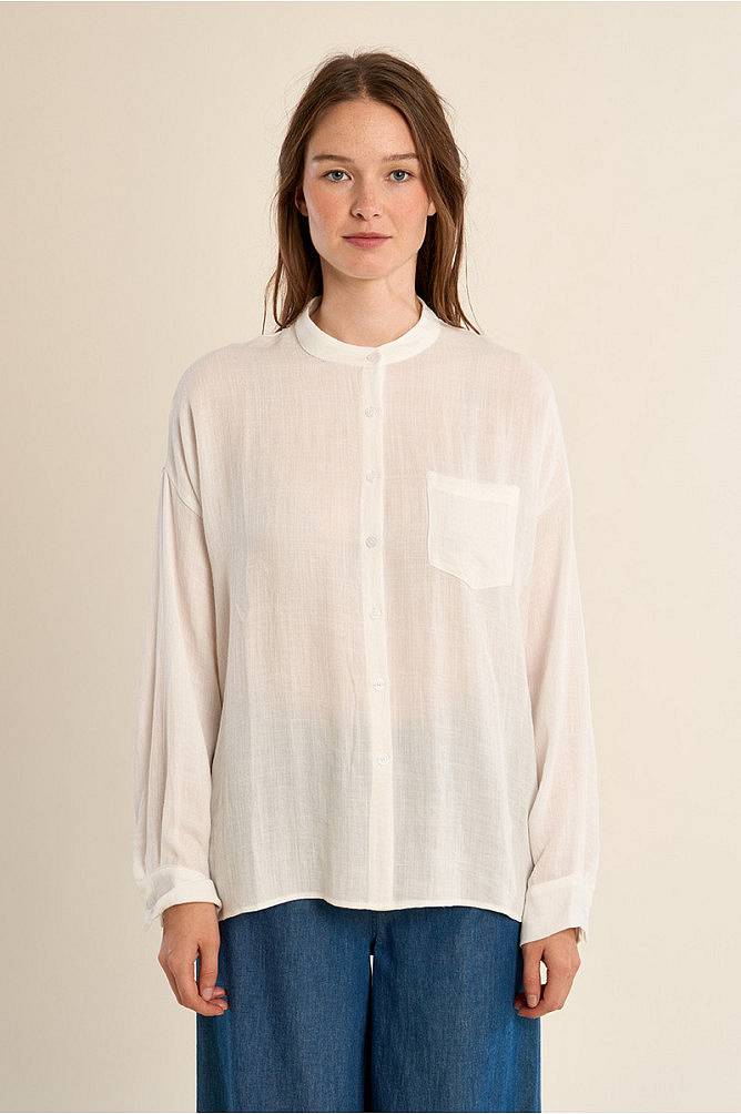 MOLLY BRACKEN Chemise tissée pour dames Femme blanc Photo 2