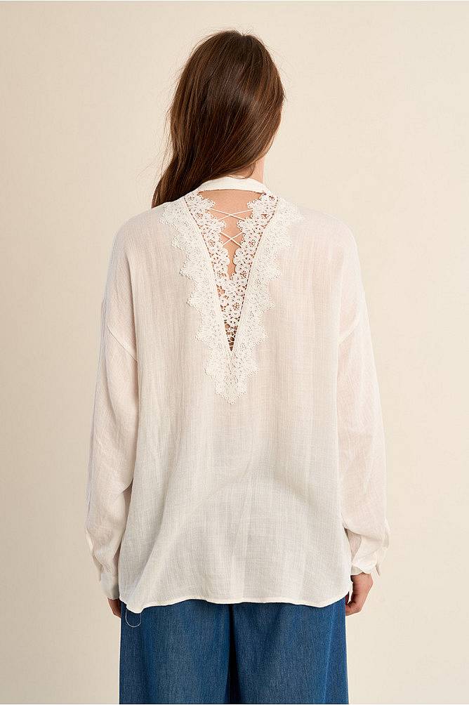 MOLLY BRACKEN Chemise tissée pour dames Femme blanc Photo 4