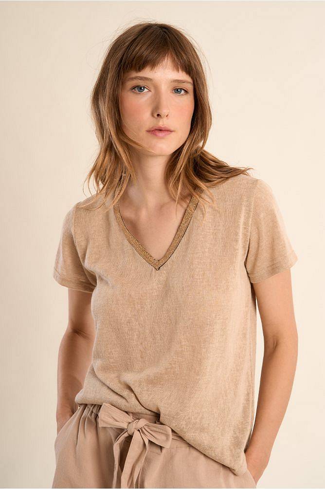MOLLY BRACKEN Damen-Strick-T-Shirt Damen beige