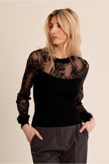 MOLLY BRACKEN Damen-Strickpullover Damen schwarz