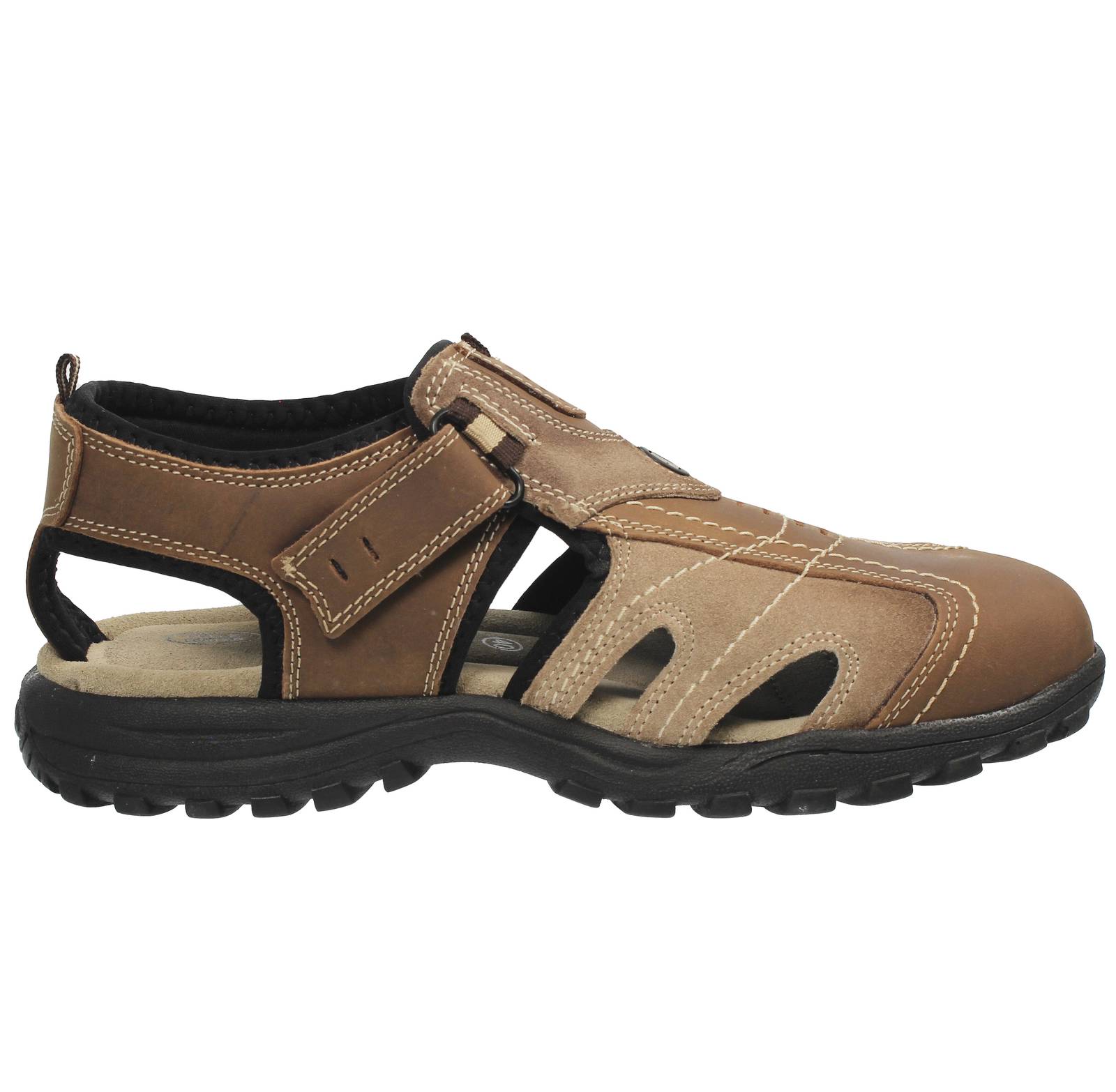 GRISPORT Closed-toe leather sandals Man kaki Photo 2