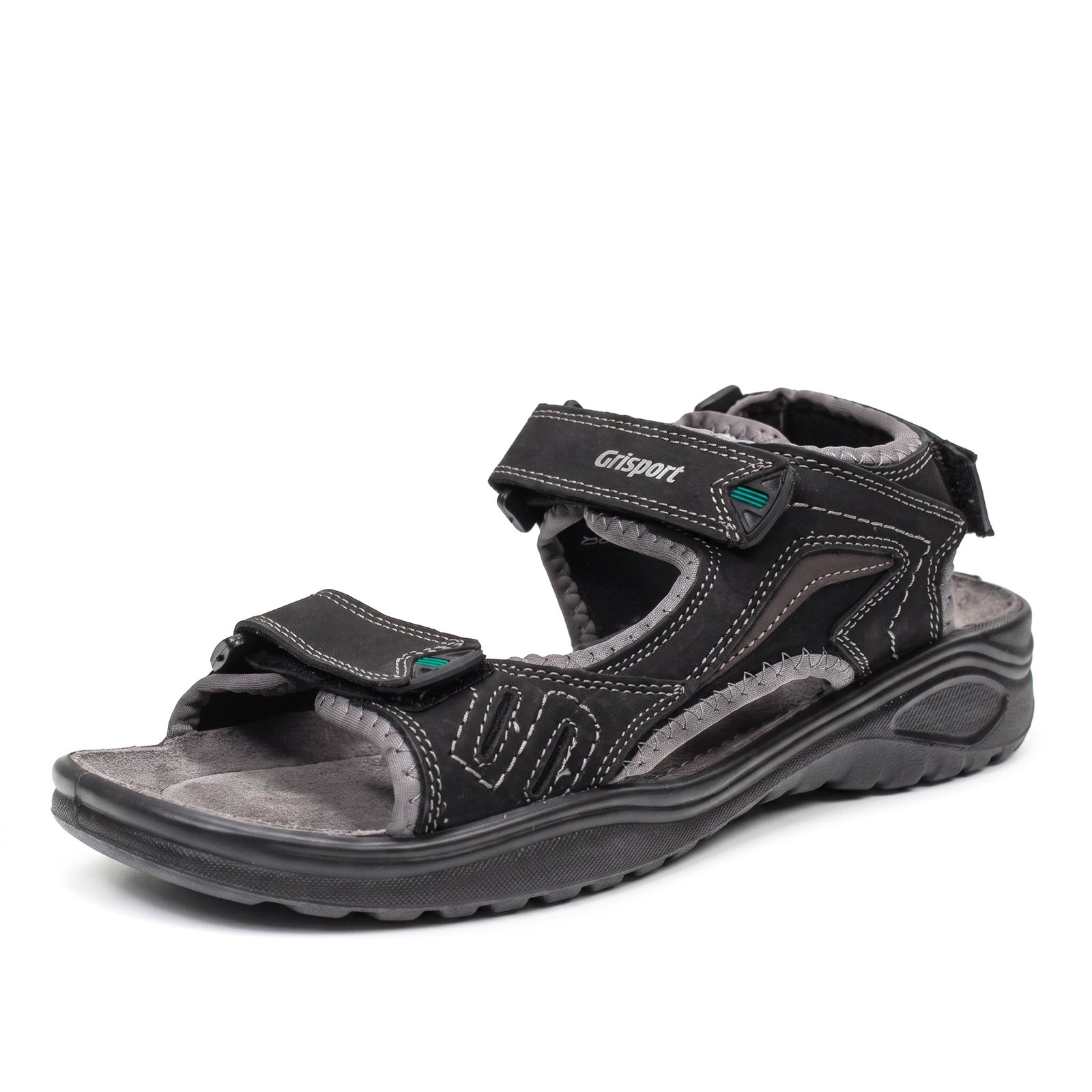 GRISPORT Open-toe leather sandals Man grey
