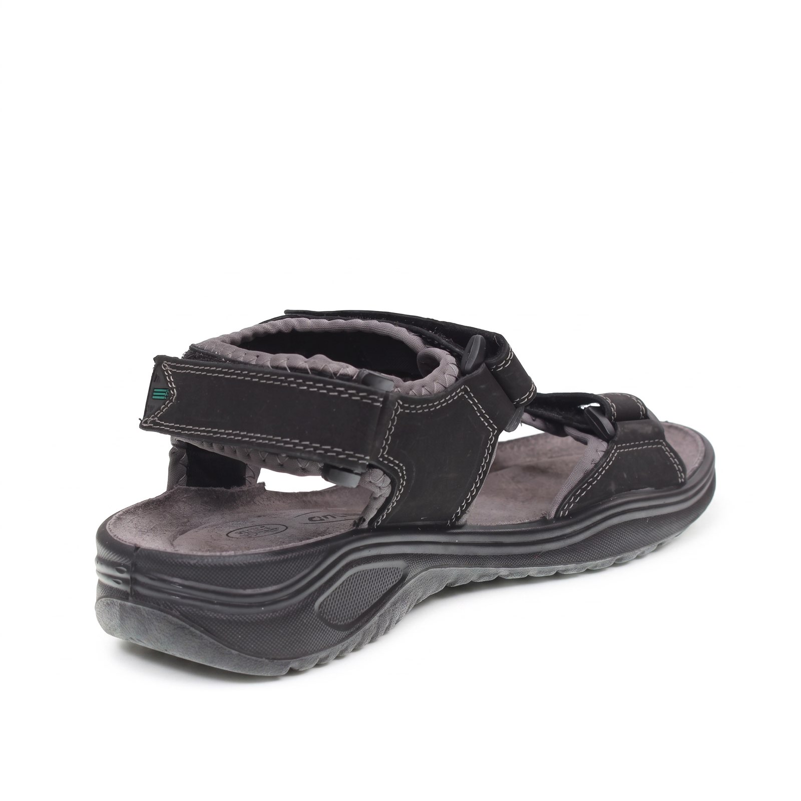 GRISPORT Open-toe leather sandals Man grey Photo 6