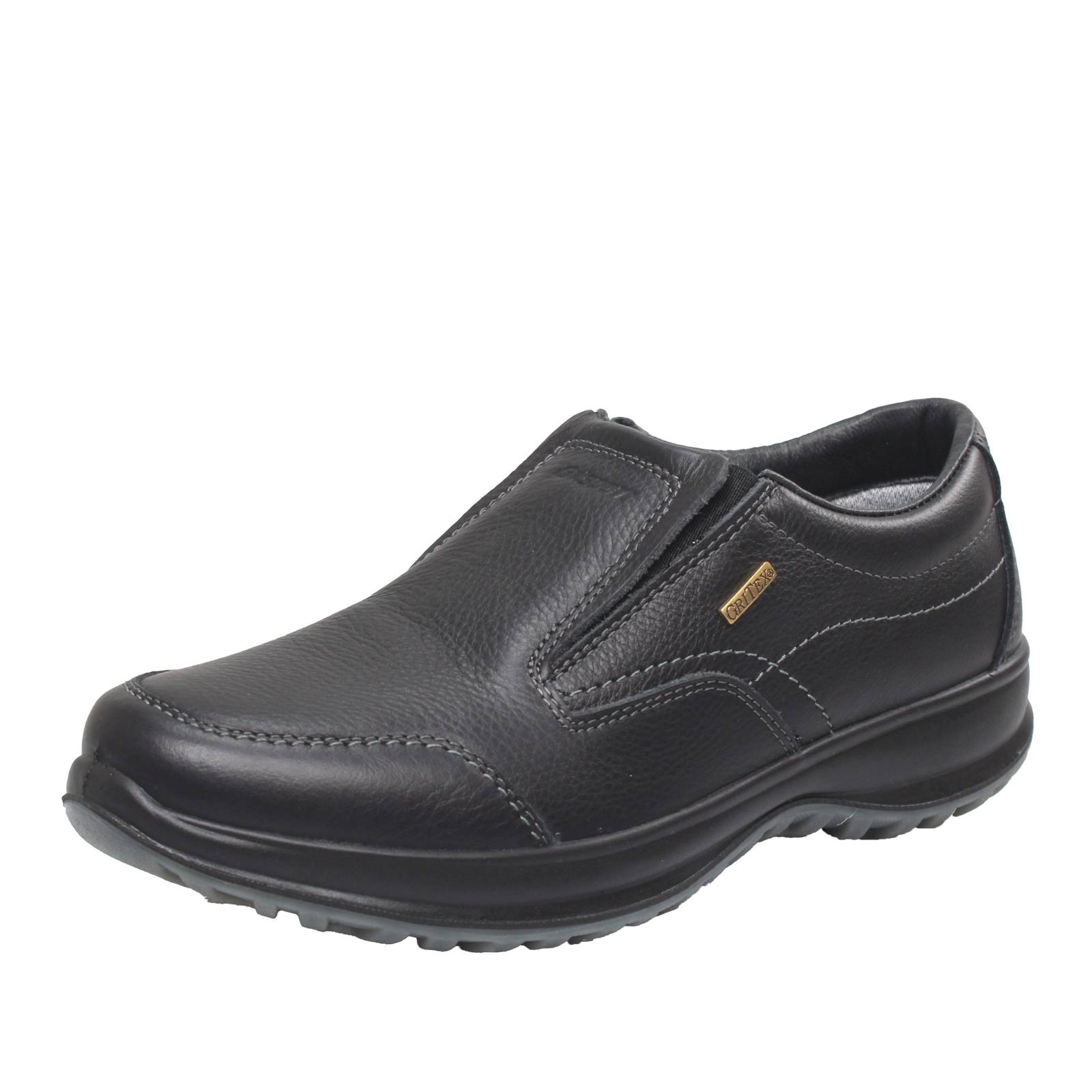 Grisport Slipper Leder schwarz - Herren Schuhe Slipper