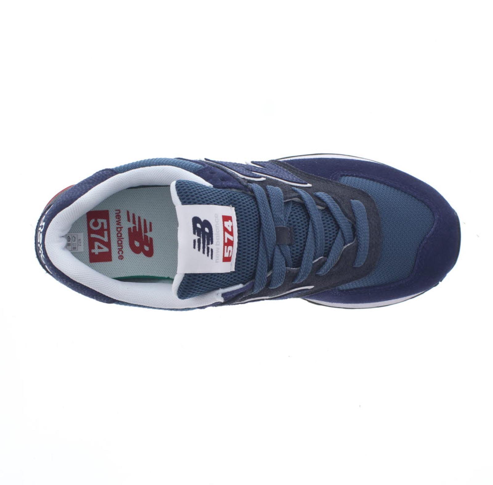 NEW BALANCE ML 574 - Sneakers Basse in Suede Mesh Uomo blu Foto 5