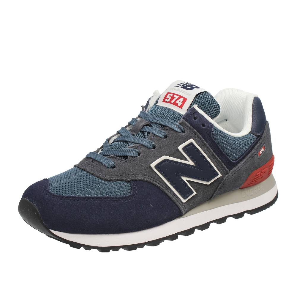 NEW BALANCE ML 574 Sneakers Basse in Suede Mesh bleu Sneakers Sportive Uomo ML574