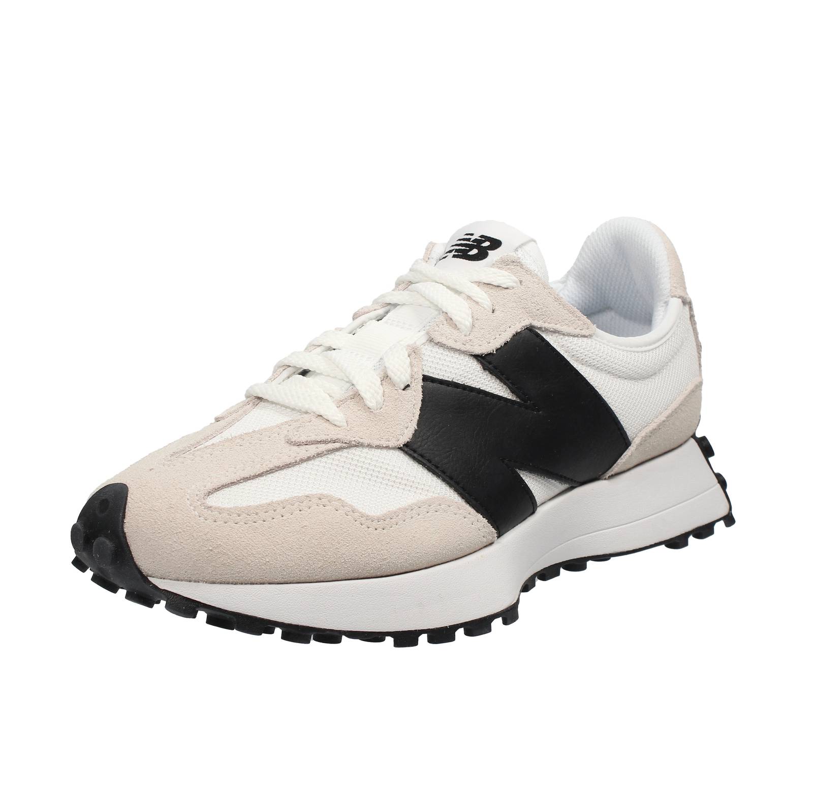 NEW BALANCE MS 327 - Sneakers en daim et en maille Homme blanc