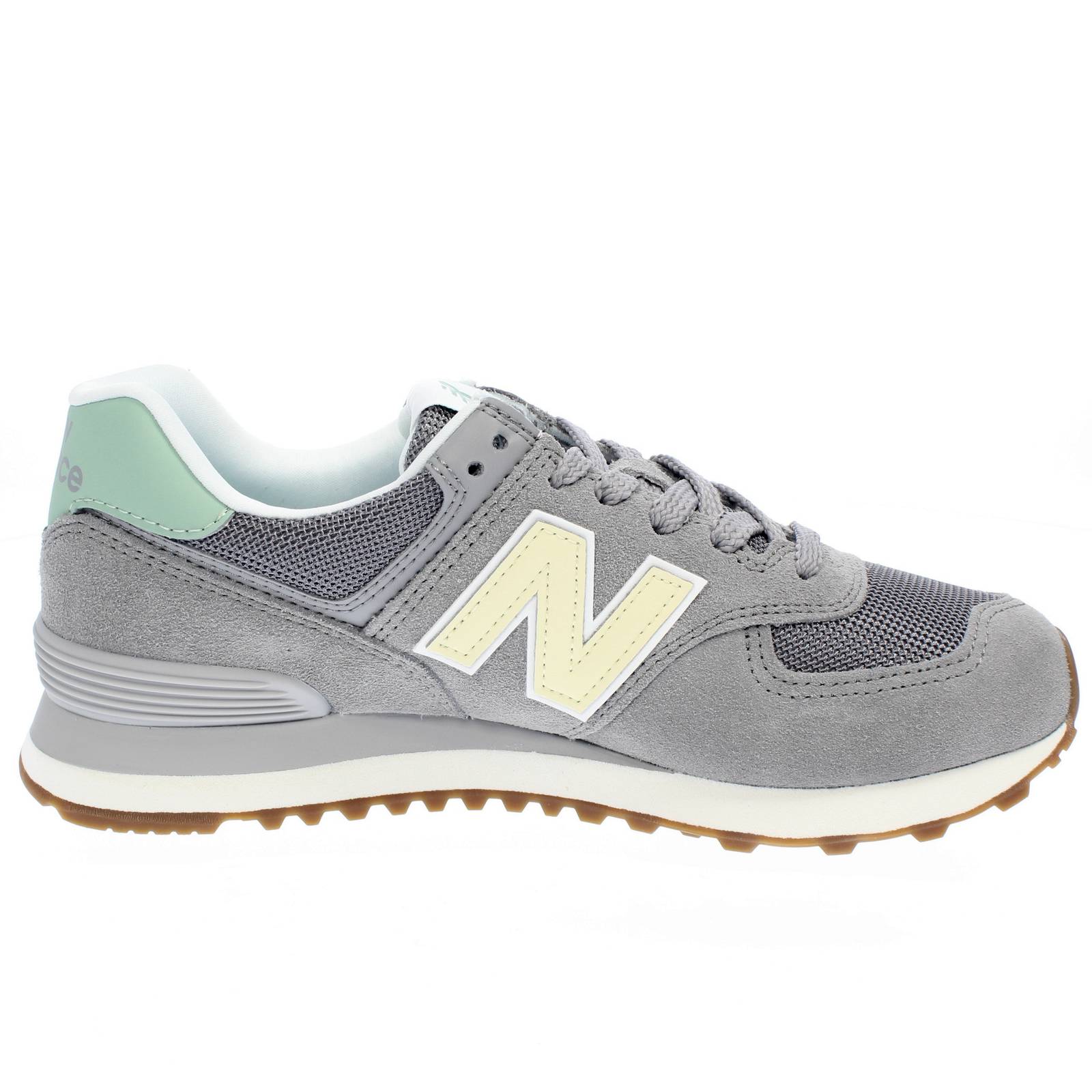 NEW BALANCE WL 574 - Sneakers in Suede e Mesh Donna grigio Foto 2