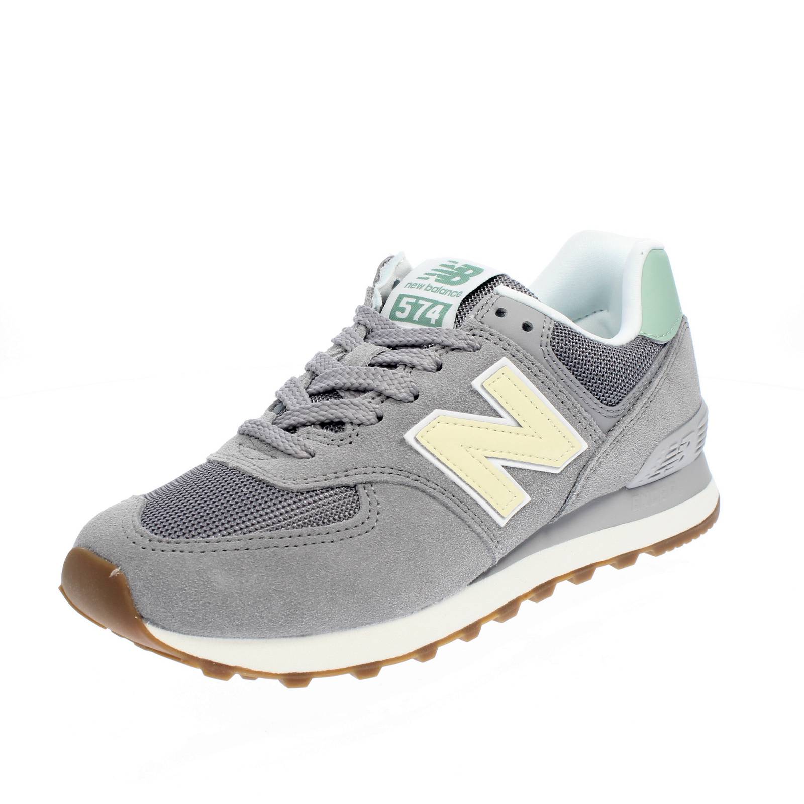 NEW BALANCE WL 574 - Sneakers in Suede e Mesh Donna grigio