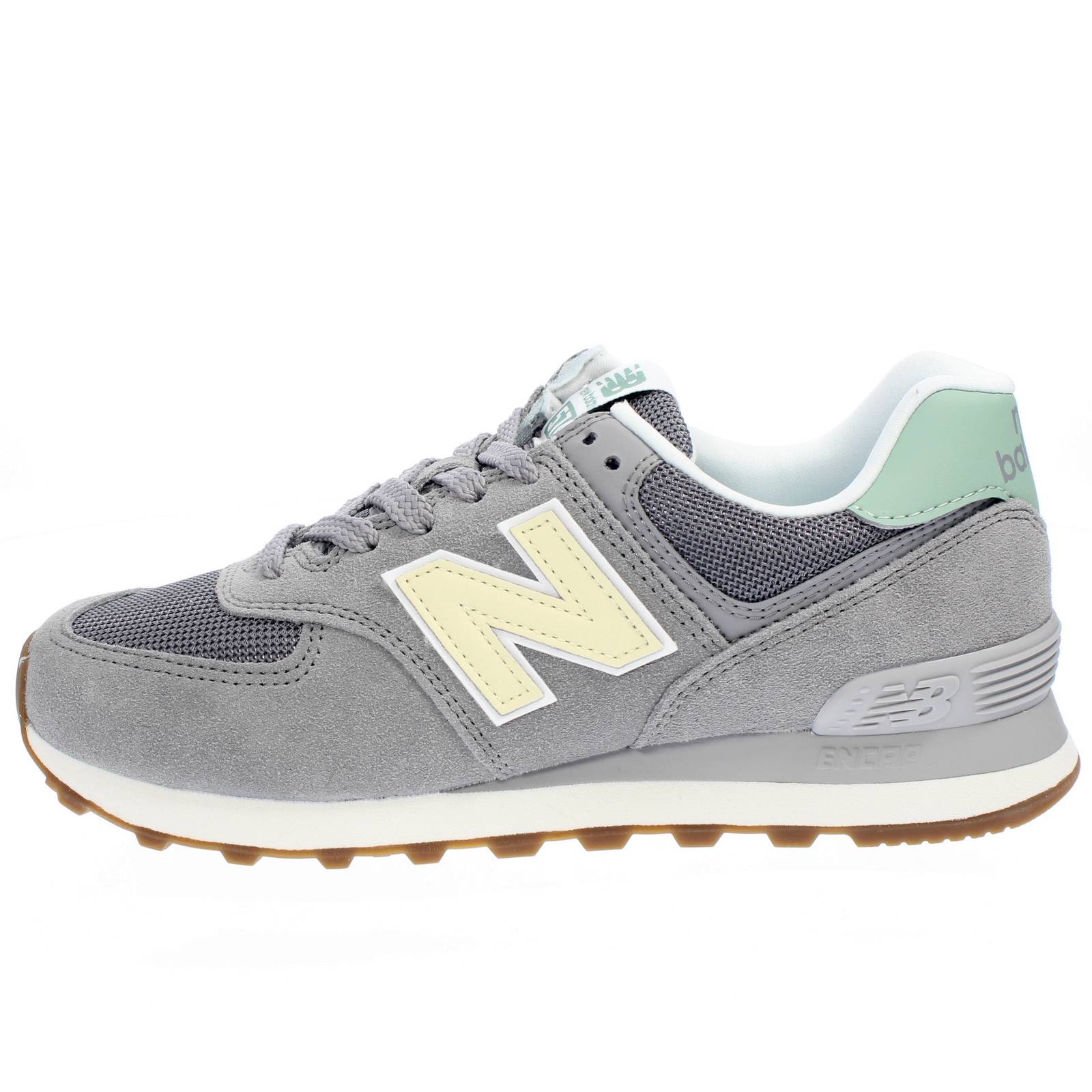 NEW BALANCE WL 574 - Sneakers in Suede e Mesh Donna grigio Foto 3