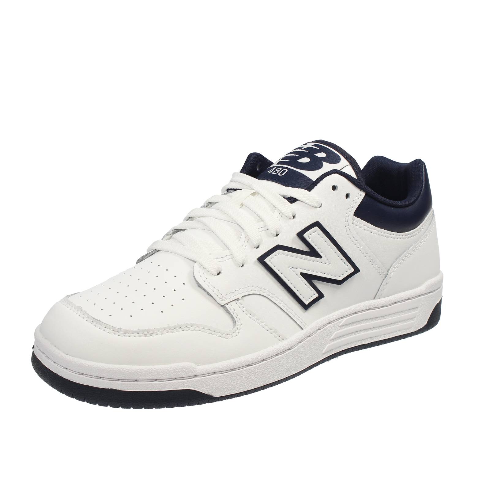 NEW BALANCE BB 480 - Sneakers basses en cuir Homme blanc