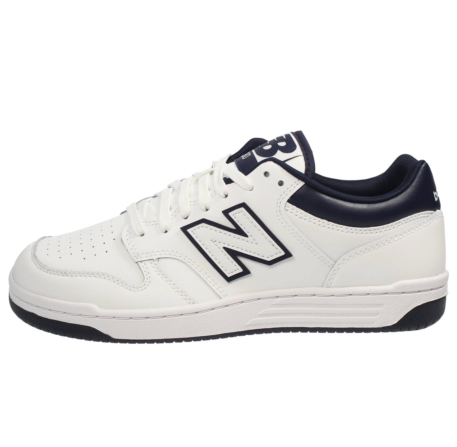 NEW BALANCE BB 480 - Low Leather Sneakers Man white Photo 3